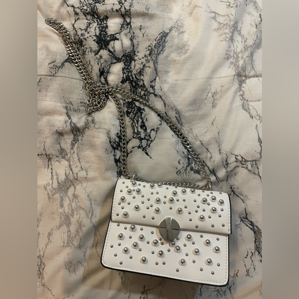 White crossbody purse